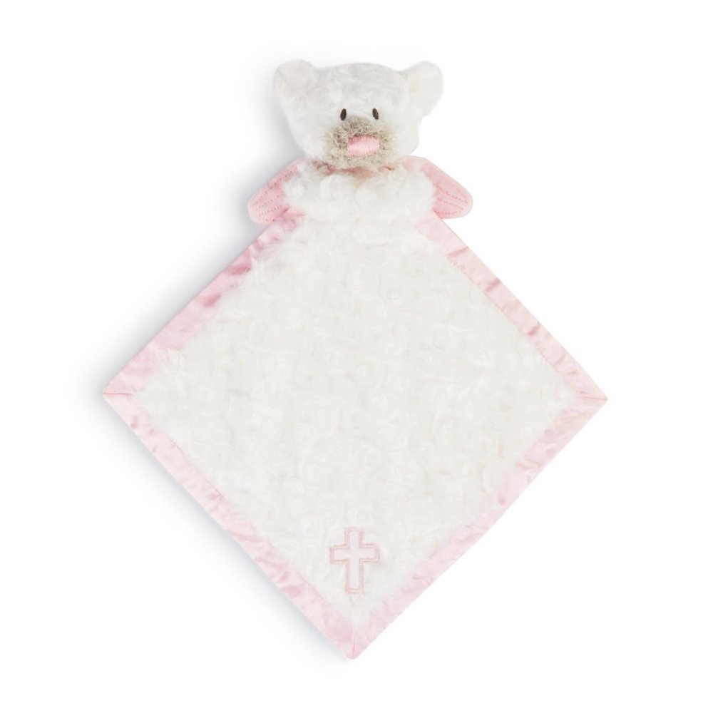 Demdaco Pink Guardian Angel Bear Blankie